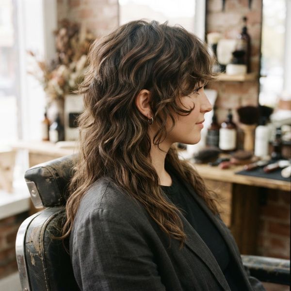 Wavy Long Wolf Cut