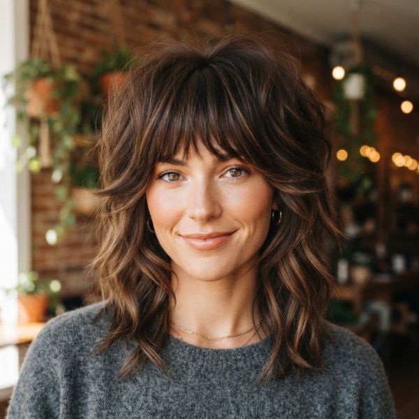 Wolf Cut For Women with Face-Framing Layers